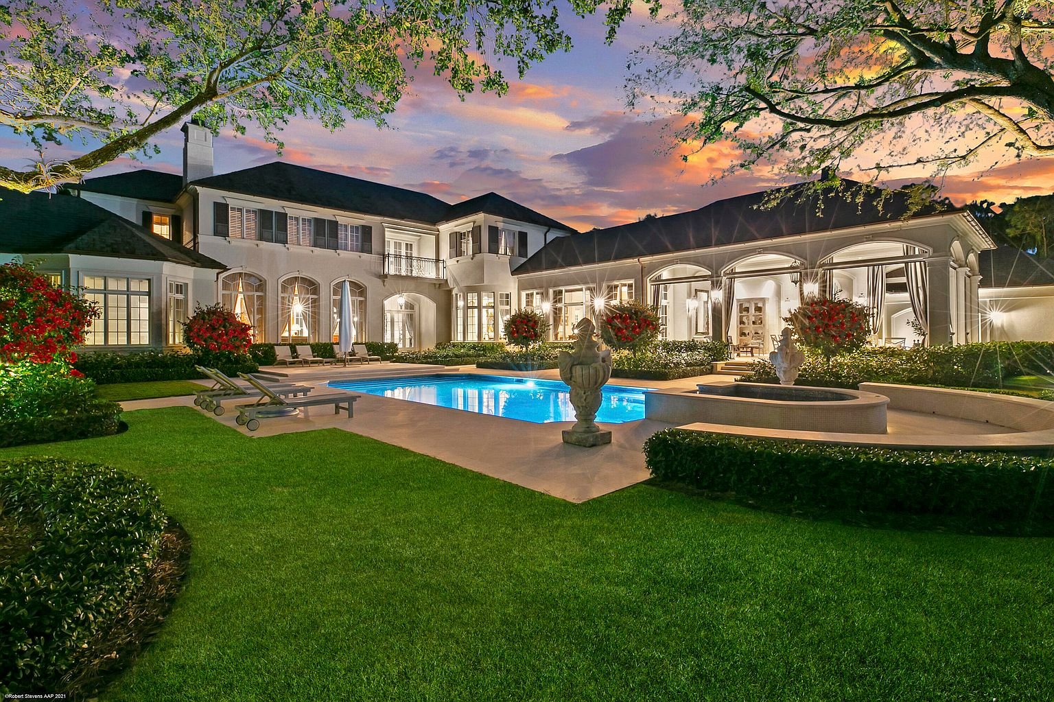 European-style estate on the golf course
