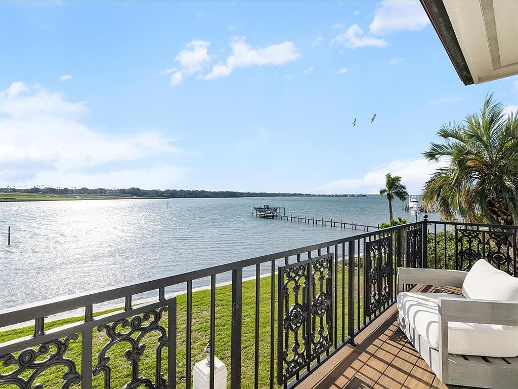 Double-lot waterfront estate with boat lifts