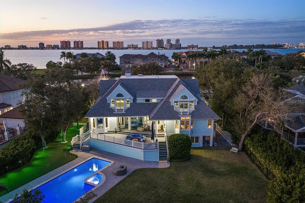 Elevated villa on a gated island