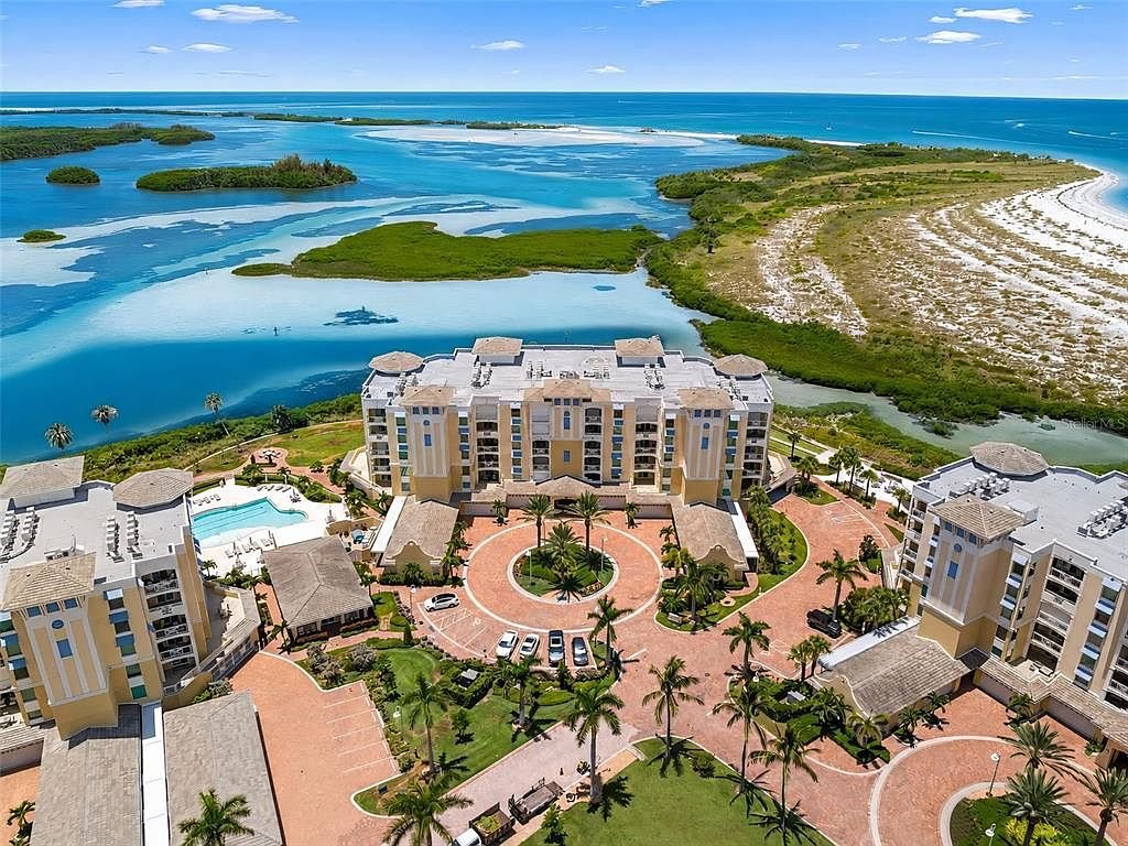 Gated waterfront residence with beach stair